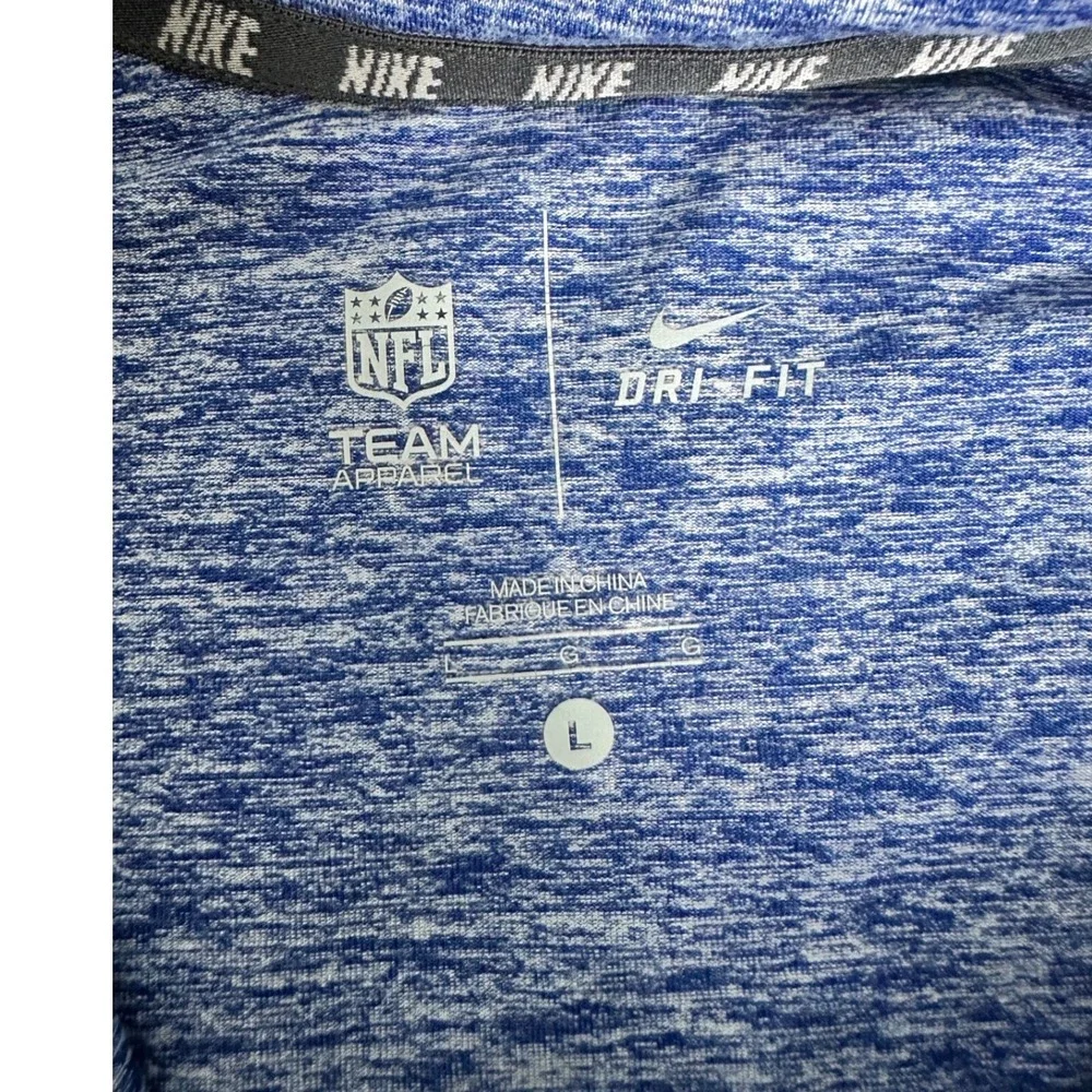Nike NFL New York Giants Womens Dri-FIT Quarter Zip Pullover Large Thumbhole